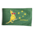 Green Australian Flag 150CM x 90CM With A Boxing Kangaroo - Party Owls