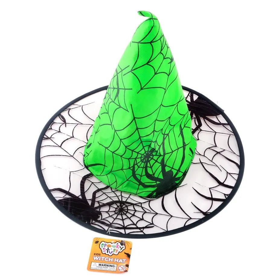 Green Witch Hat Kids Size Halloween Accessories - Party Owls