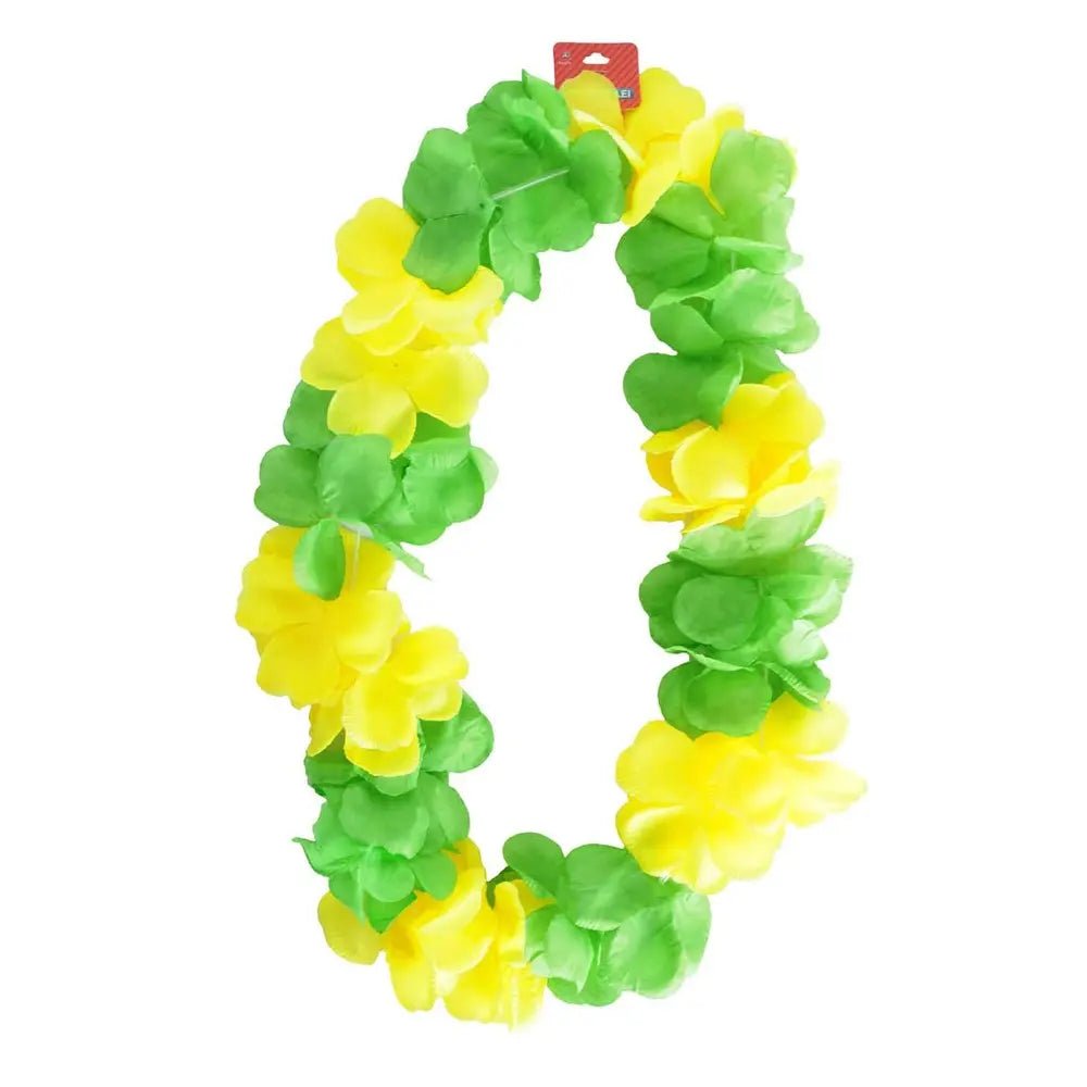 Green & Yellow Luau Flower Lei Australian Colours - Party Owls