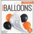 Halloween Spooky Ghost Balloon Bouquet Kit 6pcs Black Orange Silver - Party Owls