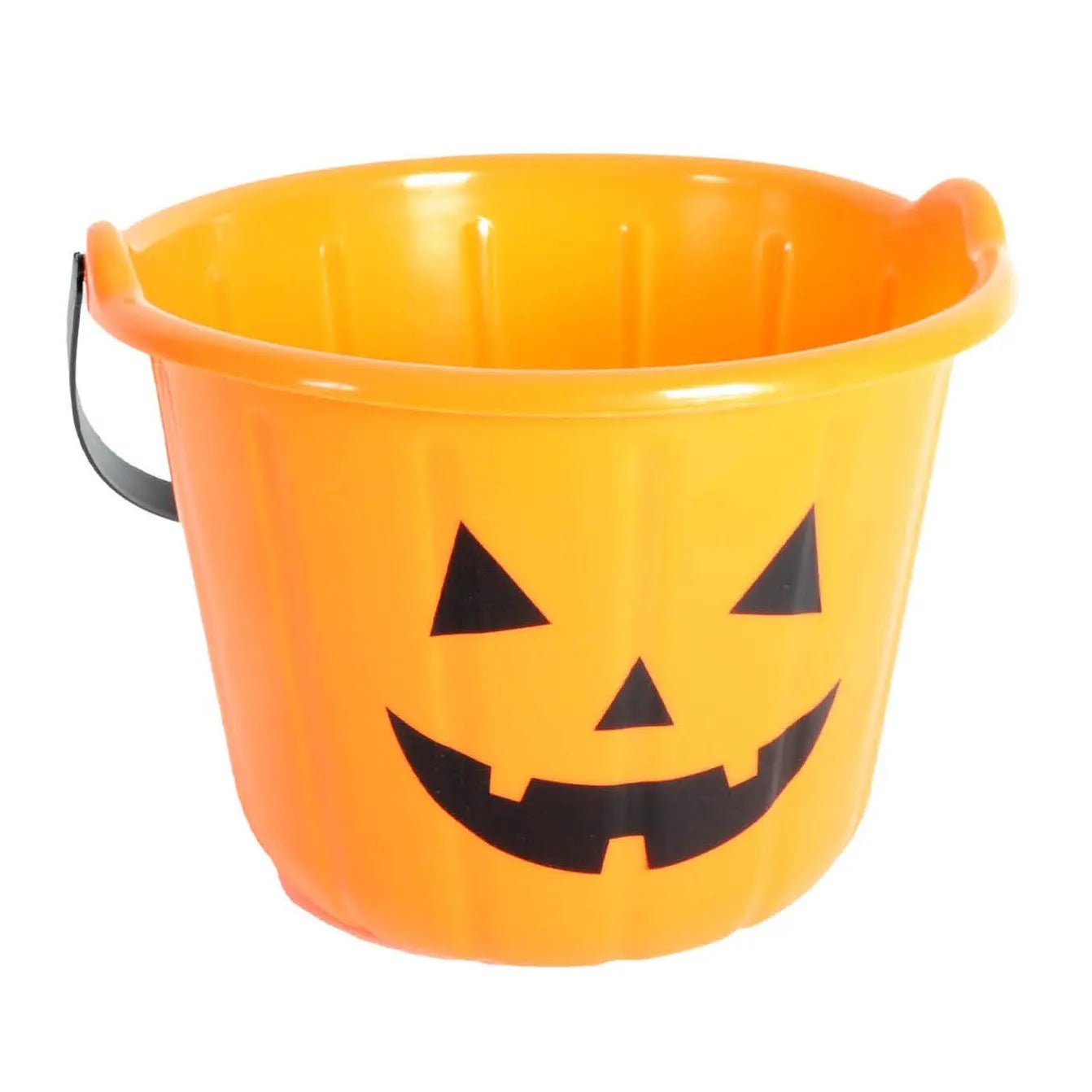 Halloween Trick Or Treat Orange Plastic Pumpkin Bucket - Party Owls
