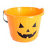 Halloween Trick Or Treat Orange Plastic Pumpkin Bucket - Party Owls