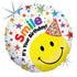 Happy Birthday Holographic Foil Balloon 45cm (18") Smiley Face - Party Owls