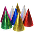 Holographic Coloured Party Hats 8pk - Party Owls