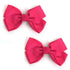 Hot Pink Bow Hair Clips 12cm 2pcs Party Accessories - Party Owls