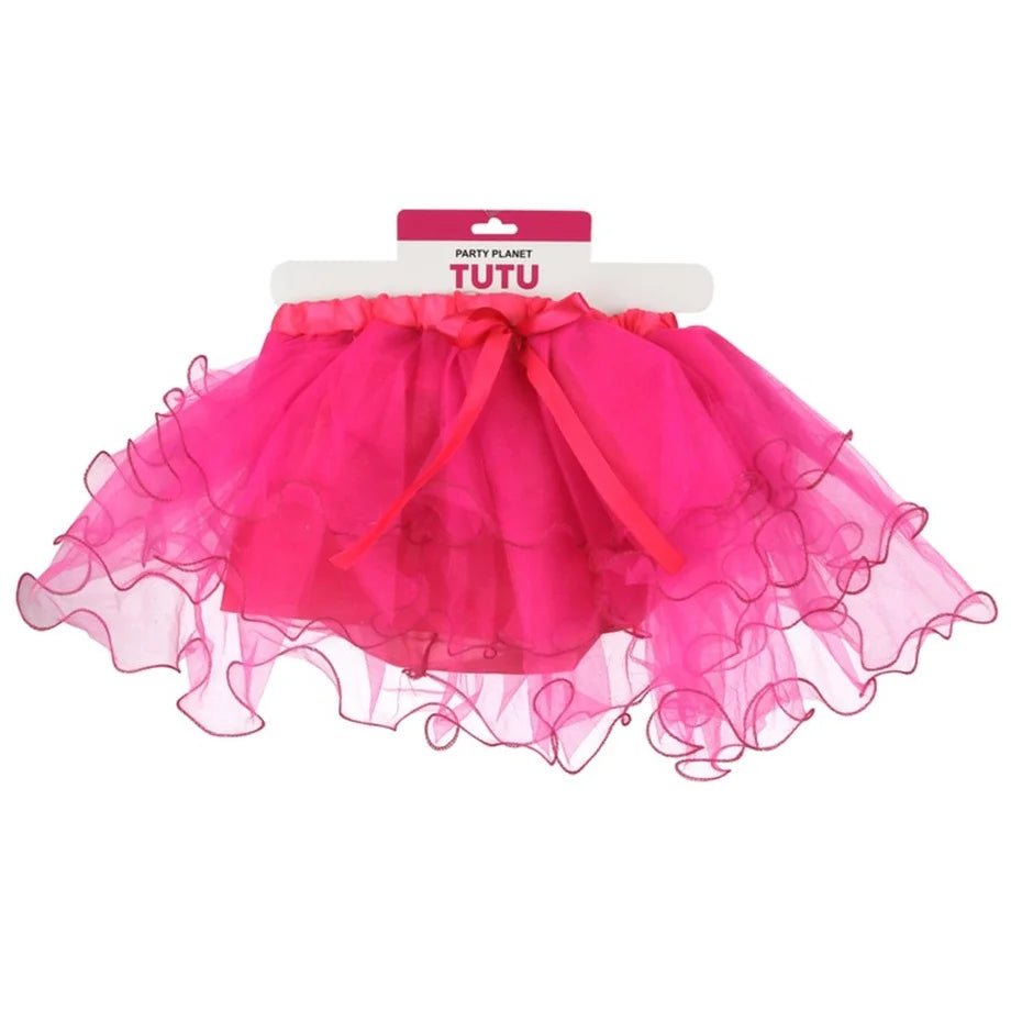 Hot Pink Ruffle Edge 4-Layer Tutu 36cm - Party Owls