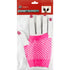 Hot Pink Short Fingerless Fishnet Gloves - Party Owls