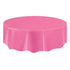 Hot Pink Solid Colour Round Plastic Table Cover 213cm (84") - Party Owls