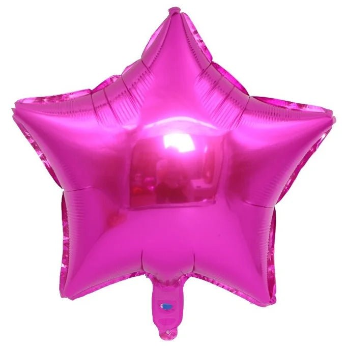 Hot Pink Star Shape Foil Balloon 45cm (18") - Party Owls