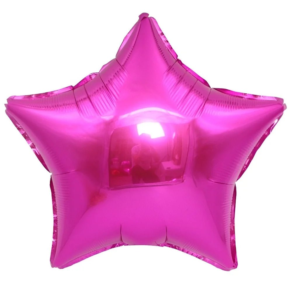 Hot Pink Star Shape Foil Balloon 45cm (18") - Party Owls