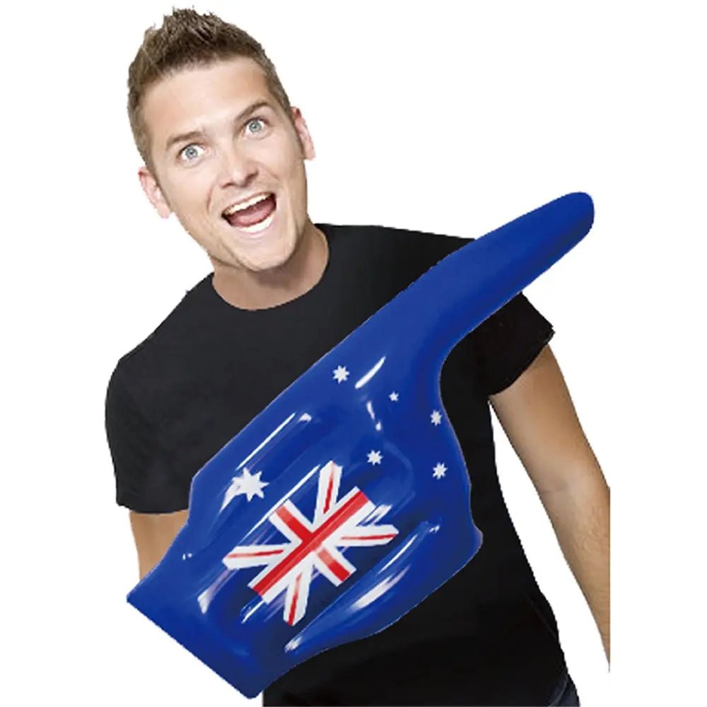 Inflatable Australia Flag Hand 55cm Australia Day - Party Owls