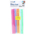 Jumbo Reusable Plastic Drinking Straws 10pcs 20cm x 1.2cm Assorted Colours - Party Owls