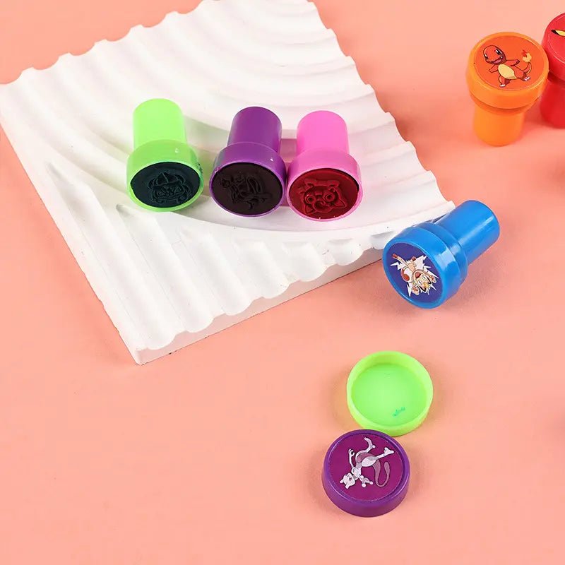 Kids Stamps 12pcs Pocket Monsters Toys Party Favours - Party Owls