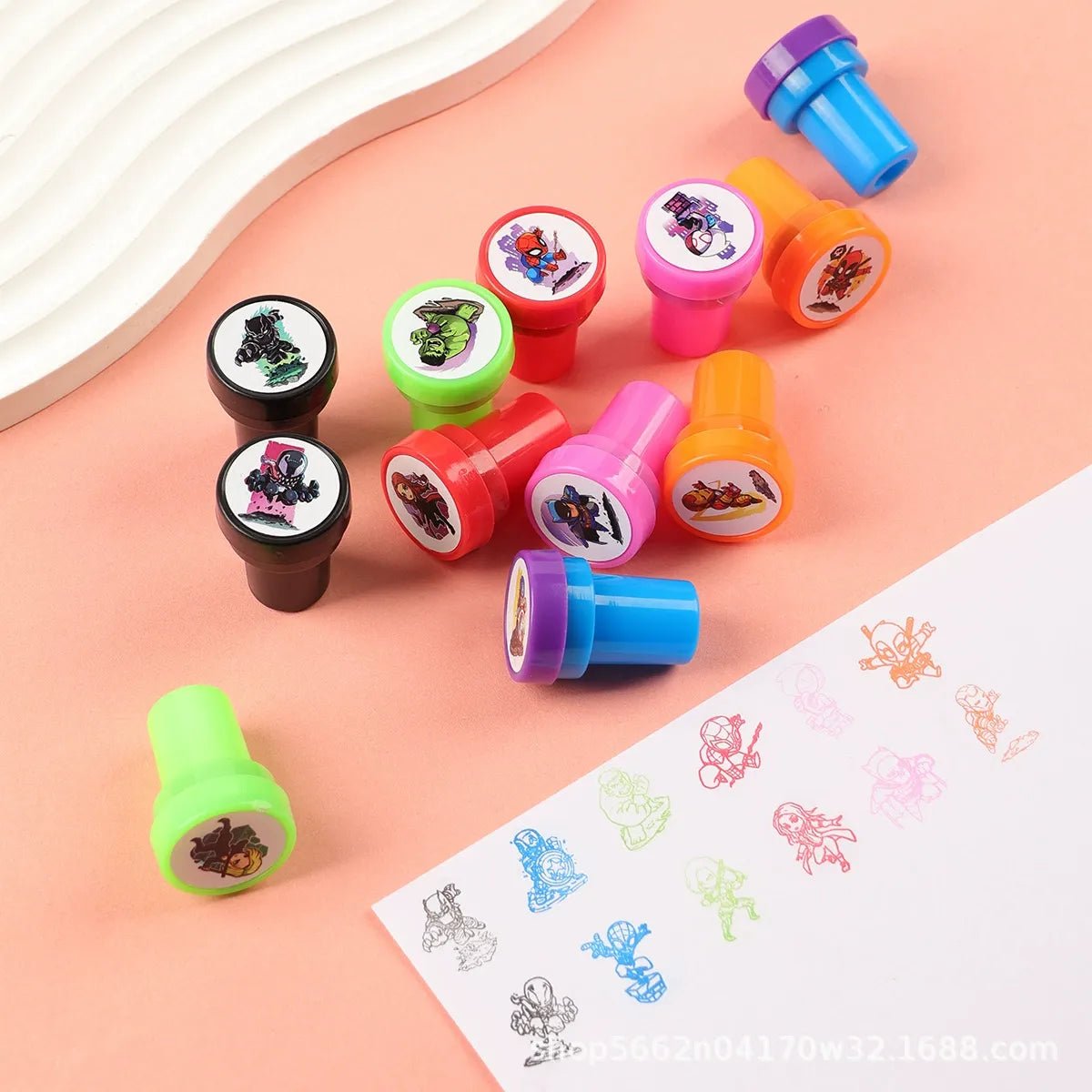 Kids Stamps 12pcs Superheroes Toys Party Favours - Party Owls