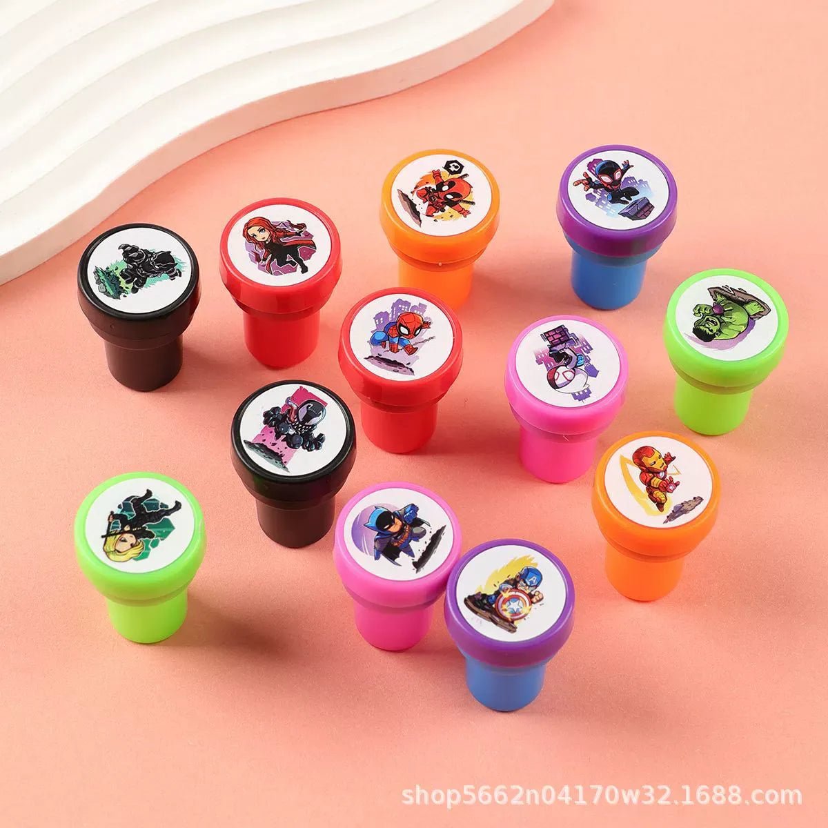 Kids Stamps 12pcs Superheroes Toys Party Favours - Party Owls
