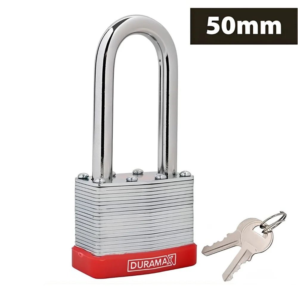 Laminated Long Shank Padlock 50mm Includes 2 Keys - Party Owls