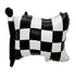 Large Black & White Checkered Flag Foil Balloon 60cm (23.5") - Party Owls