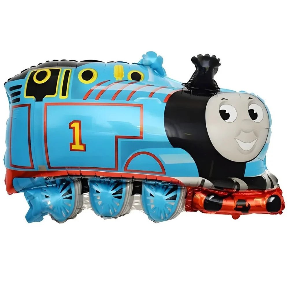 Large Blue Cartoon Tank Engine Foil Balloon 72cm (28") - Party Owls