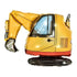 Large Excavator Foil Balloon 75cm (29.5") Digger - Party Owls