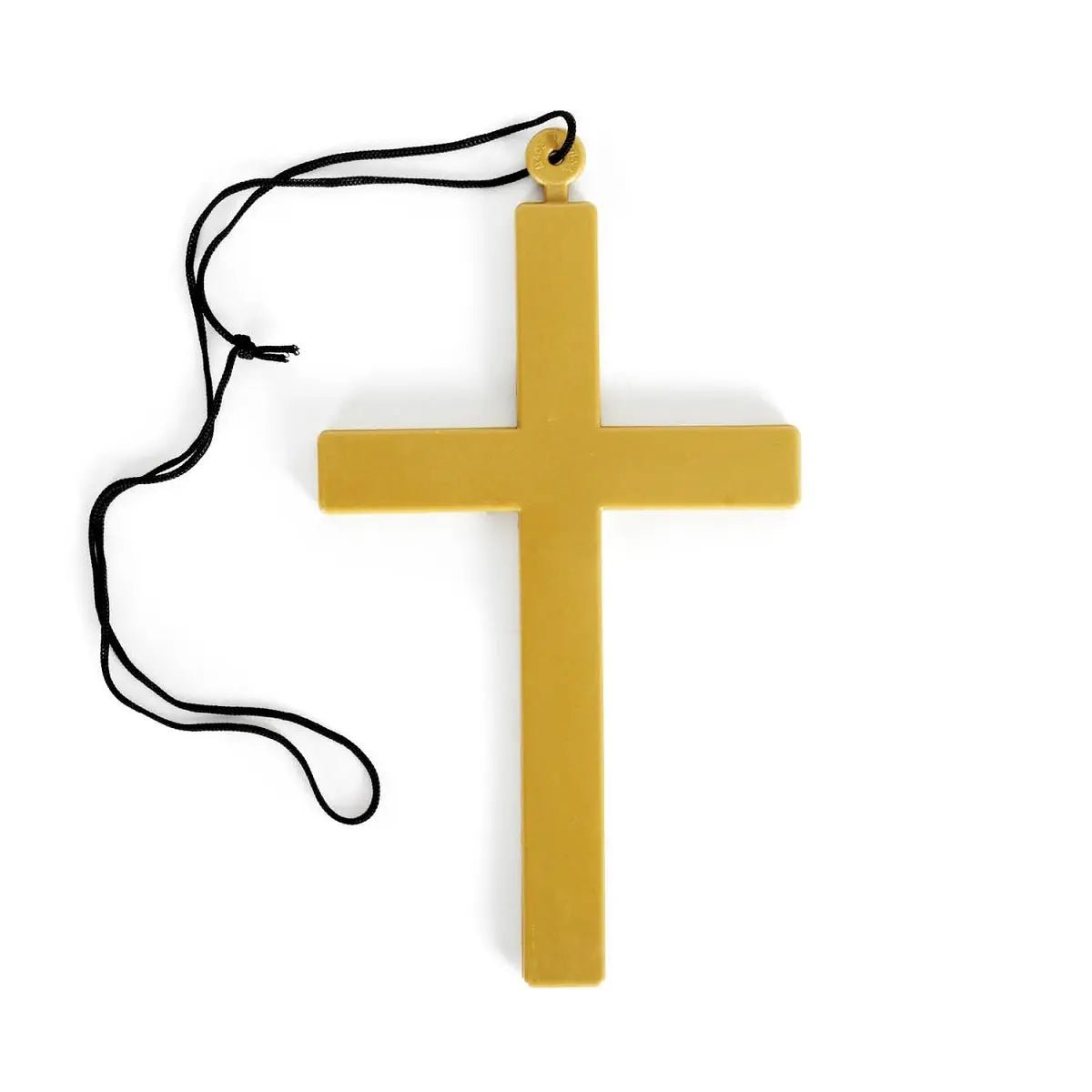 Large Gold Plastic Monk's Cross 23cm (9") Halloween Accessories - Party Owls