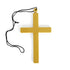 Large Gold Plastic Monk's Cross 23cm (9") Halloween Accessories - Party Owls