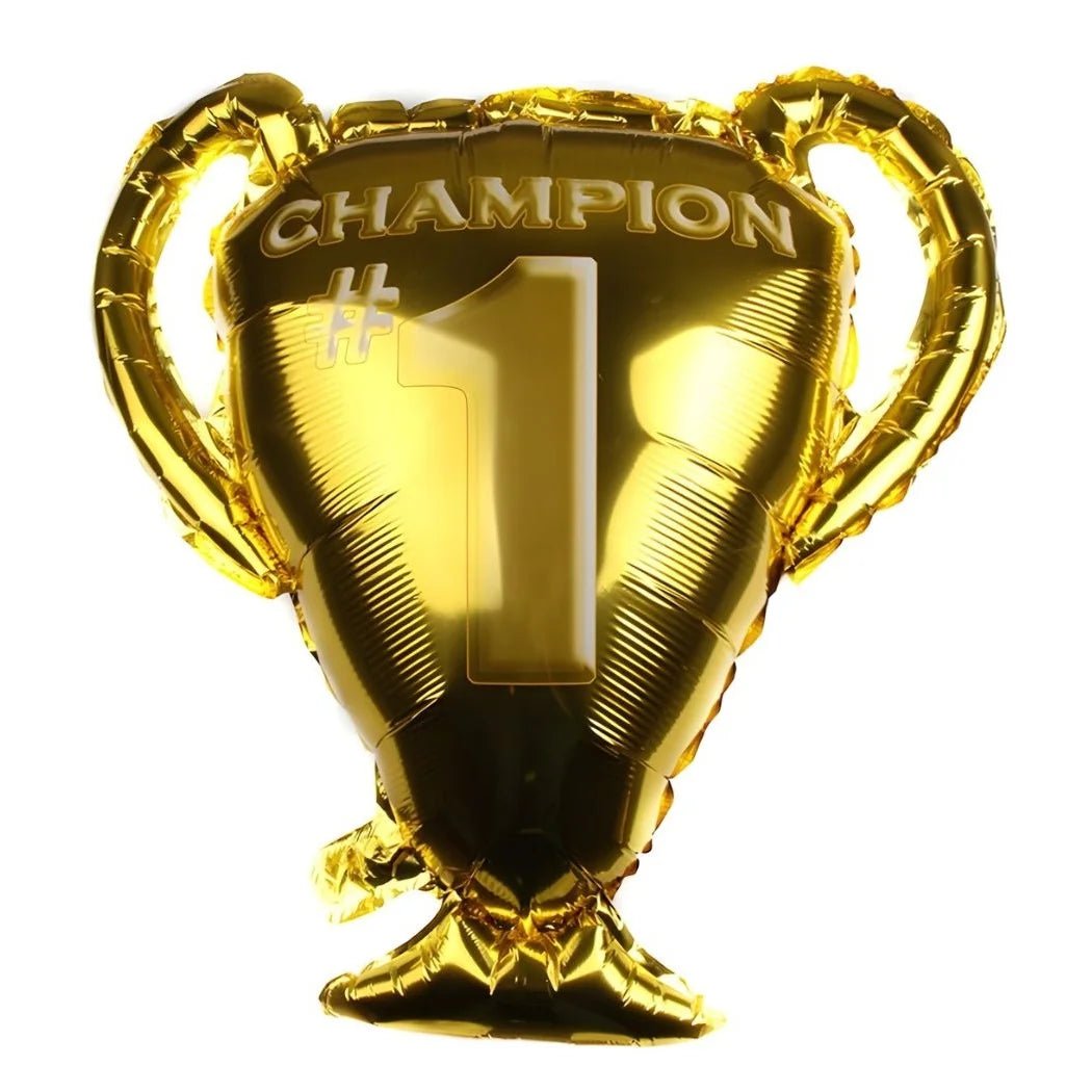 Large Golden Trophy Foil Balloon 64cm (25") Champion  1 - Party Owls