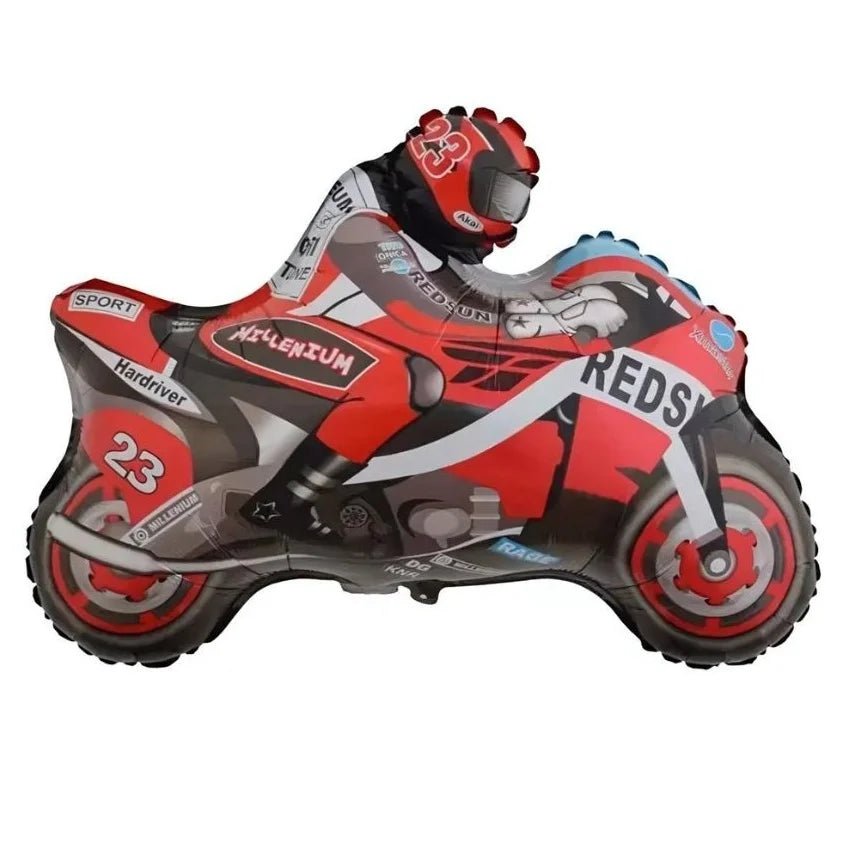 Large Racing Motorbike Foil Balloon 66cm (26") Motorcycle - Party Owls