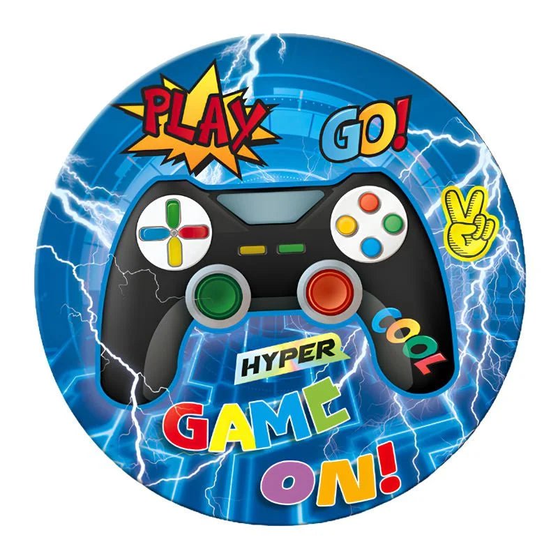 Level Up Video Gaming Small Paper Plates 18cm (7") 10pcs - Party Owls