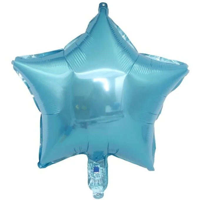 Light Blue Star Shape Foil Balloon 45cm (18") - Party Owls