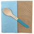 Light Blue Wooden Spoons 155mm 10pk Cutlery Pack - Party Owls