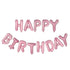 Light Pink "Happy Birthday" Foil Letter Balloons Banner Kit 40cm (16") - Party Owls