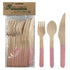 Light Pink Wooden Cutlery Set 30pk Assorted - Party Owls