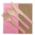 Light Pink Wooden Cutlery Set 30pk Assorted - Party Owls