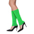 Lime Green Leg Warmers Chunky Knit - Party Owls