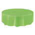 Lime Green Solid Colour Round Plastic Table Cover 213cm (84") - Party Owls