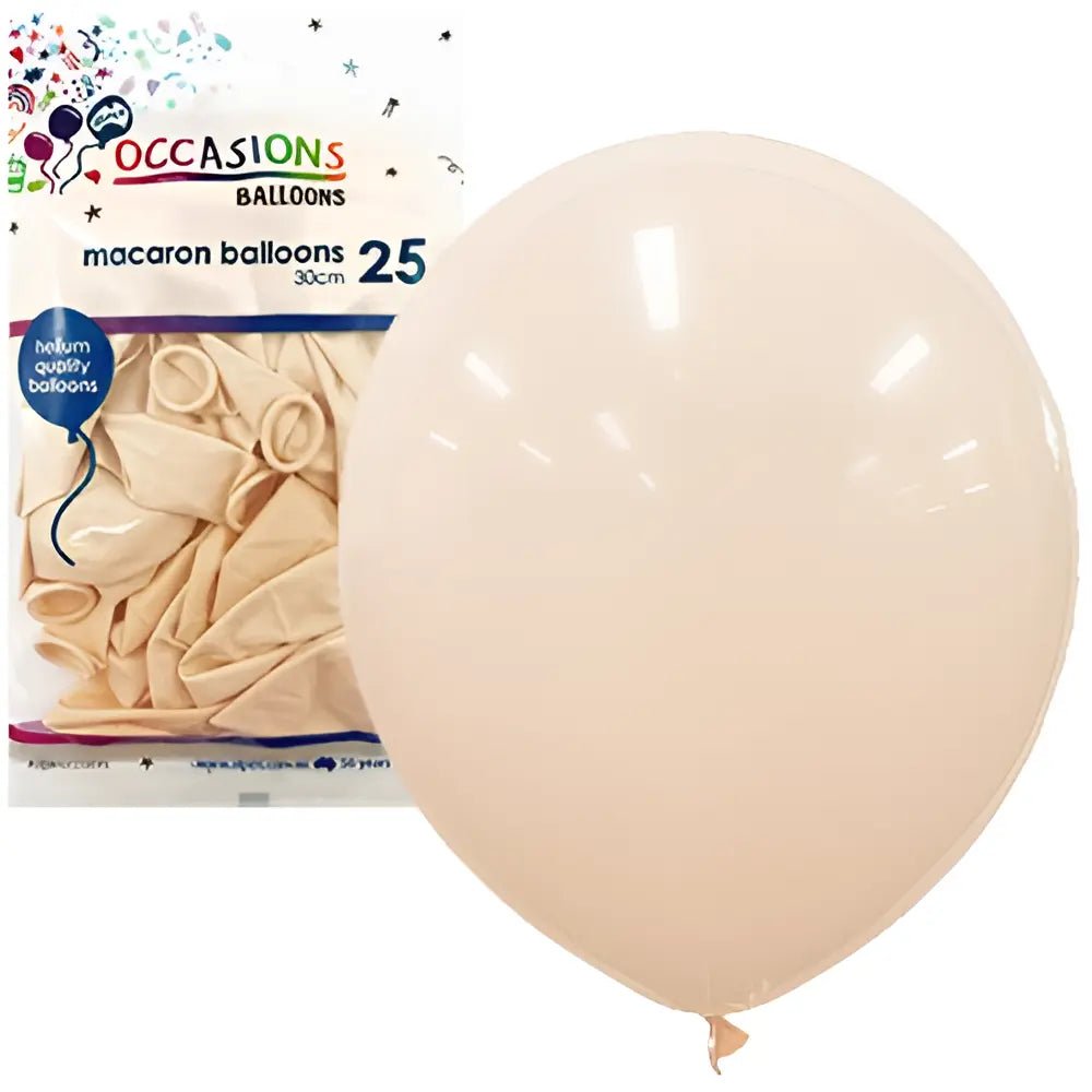 Macaron Peach Latex Balloons 30cm (12") 25pk - Party Owls