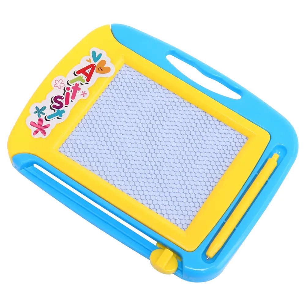 Magnetic Erasable Drawing Board 16cm Yellow/Blue - Party Owls