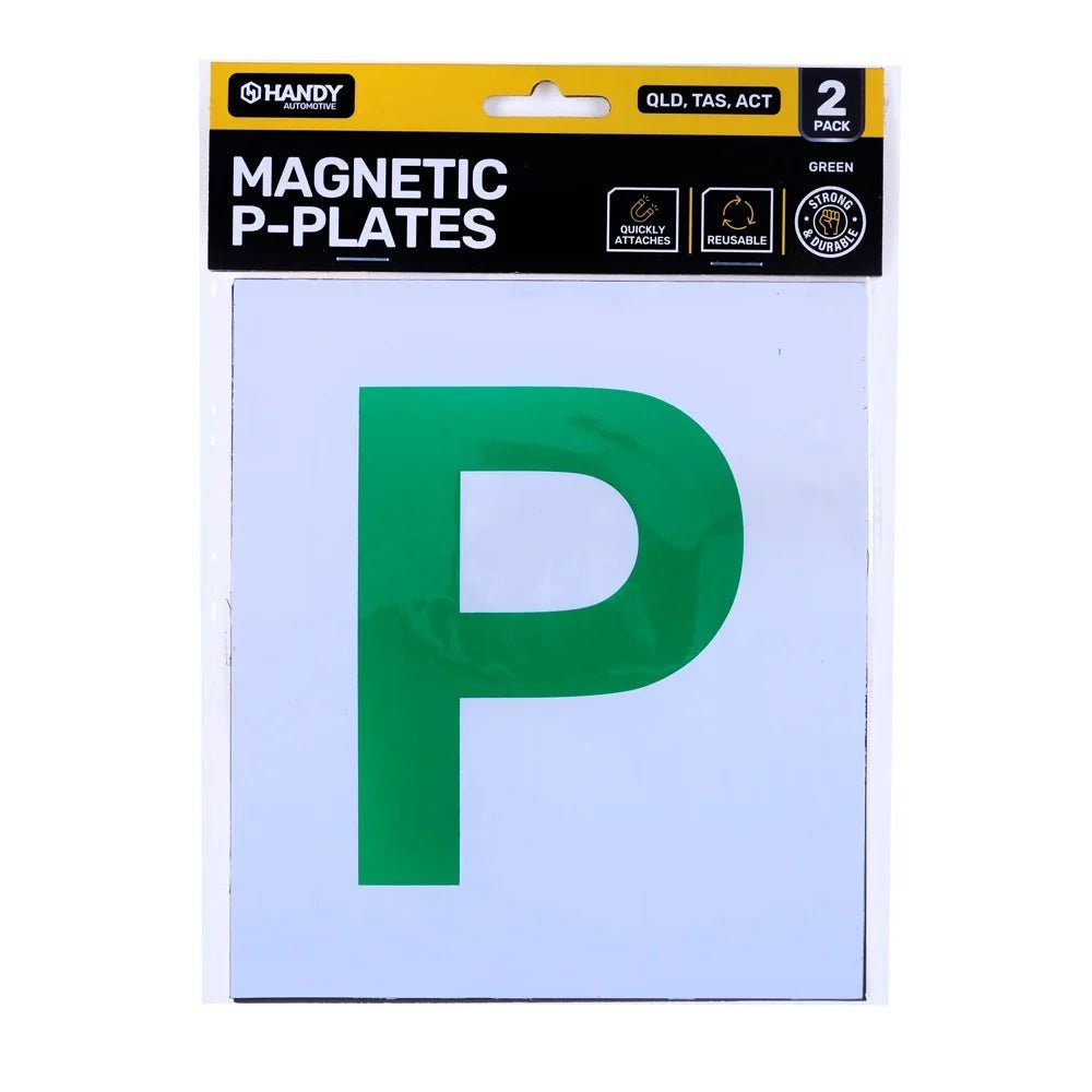 Magnetic Green P Plates 2pcs - QLD/TAS/ACT - Party Owls