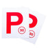Magnetic Red P Plates 2pcs - NSW - Party Owls