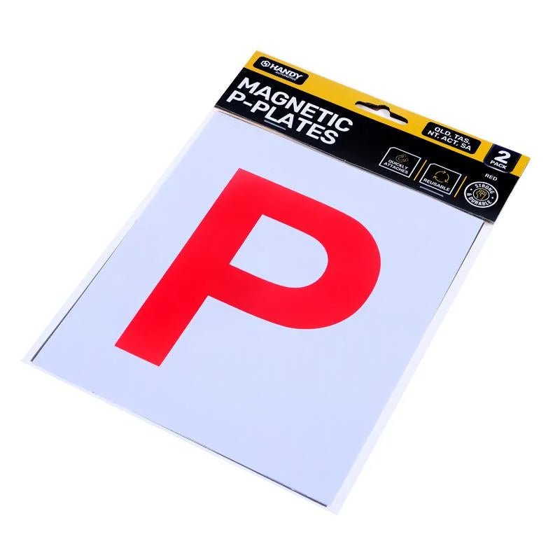 Magnetic Red P Plates 2pcs - QLD/TAS/NT/ACT/SA - Party Owls