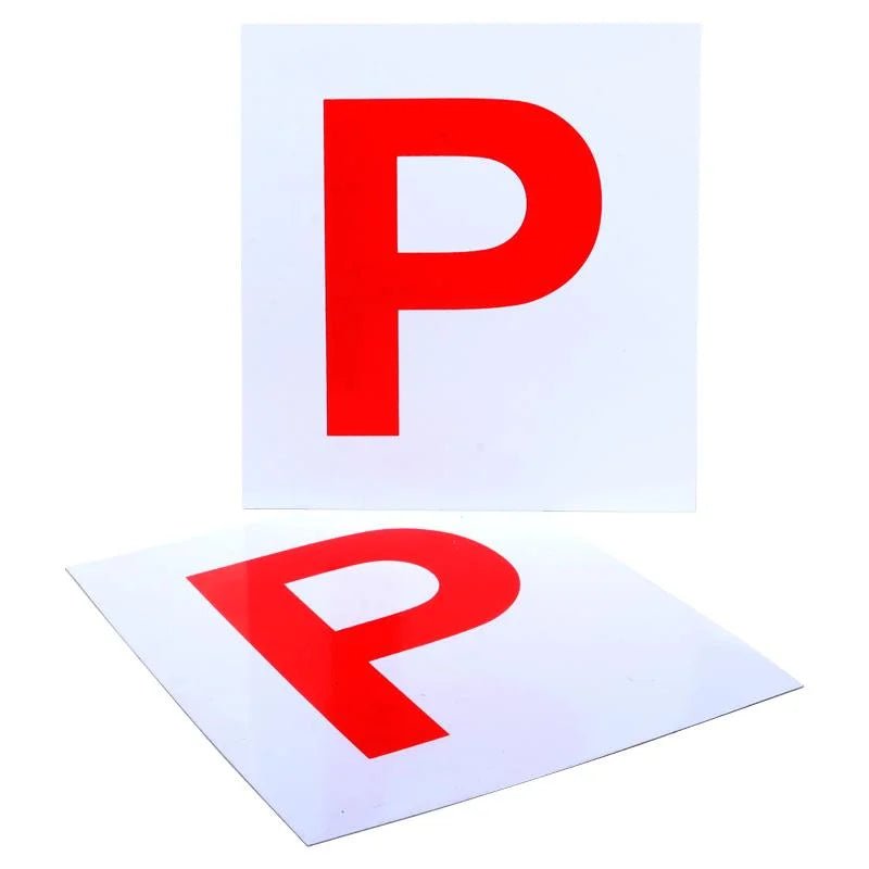 Magnetic Red P Plates 2pcs - QLD/TAS/NT/ACT/SA - Party Owls