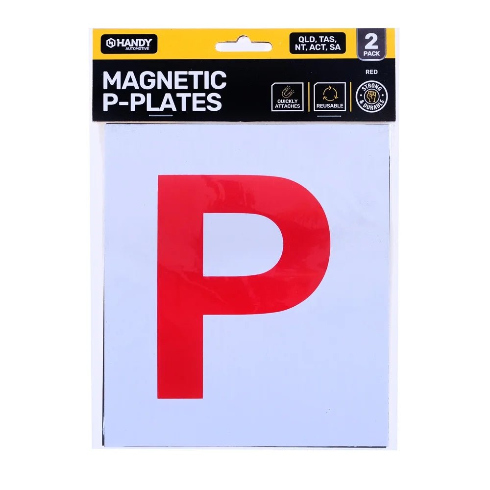 Magnetic Red P Plates 2pcs - QLD/TAS/NT/ACT/SA - Party Owls