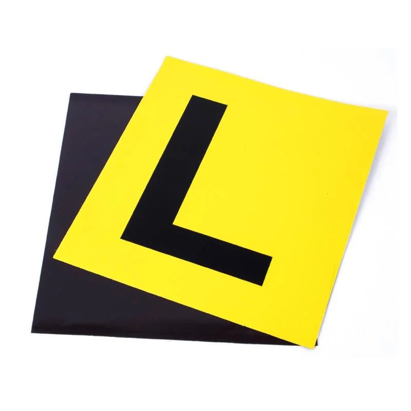 Magnetic Yellow L Plates 2pcs - All States - Party Owls