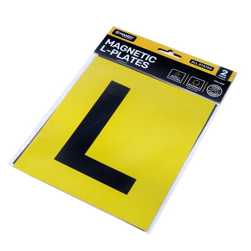 Magnetic Yellow L Plates 2pcs - All States - Party Owls