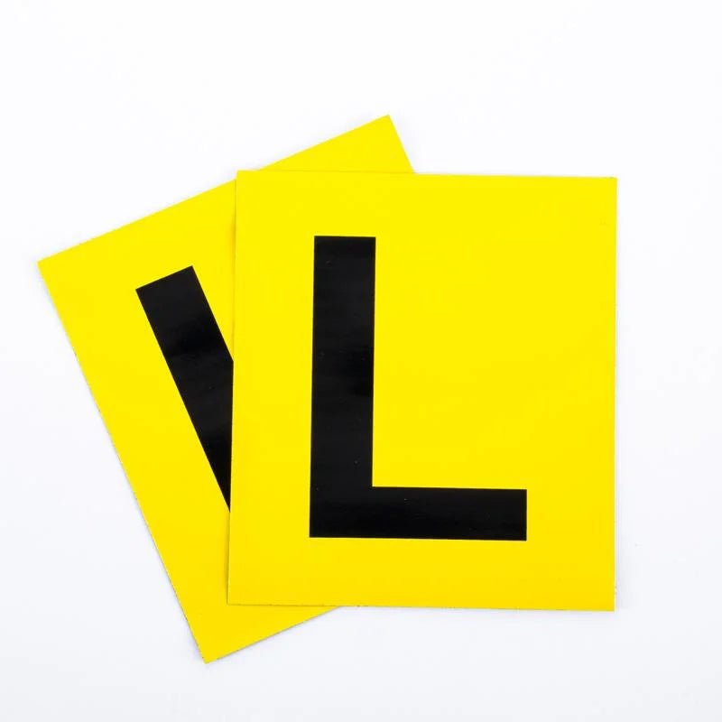 Magnetic Yellow L Plates 2pcs - All States - Party Owls
