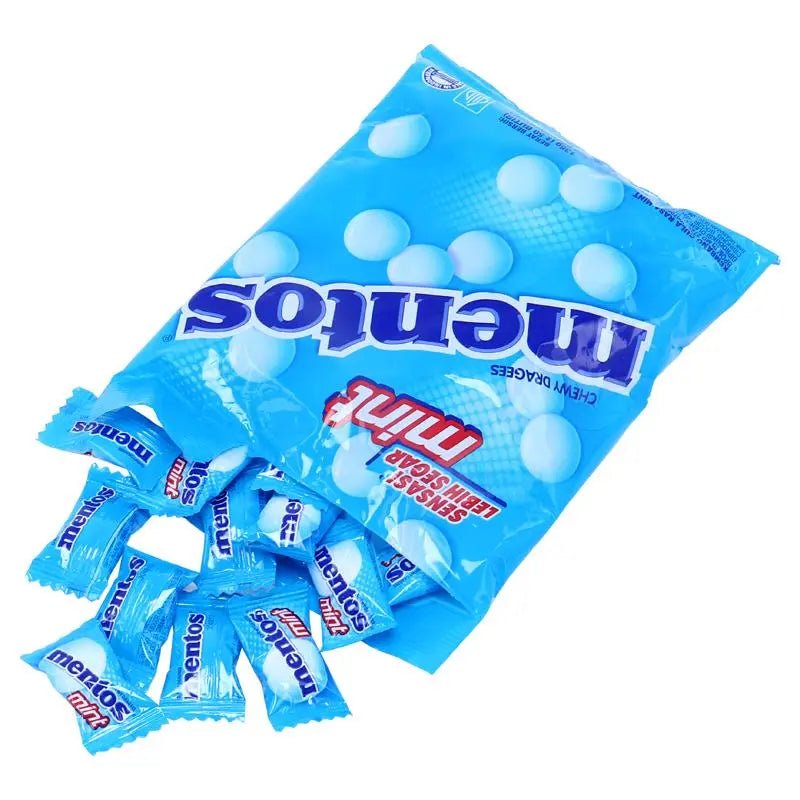 Mentos Mint Chewy Dragees 135g Bag (50pcs) Single Flow Wrap - Party Owls