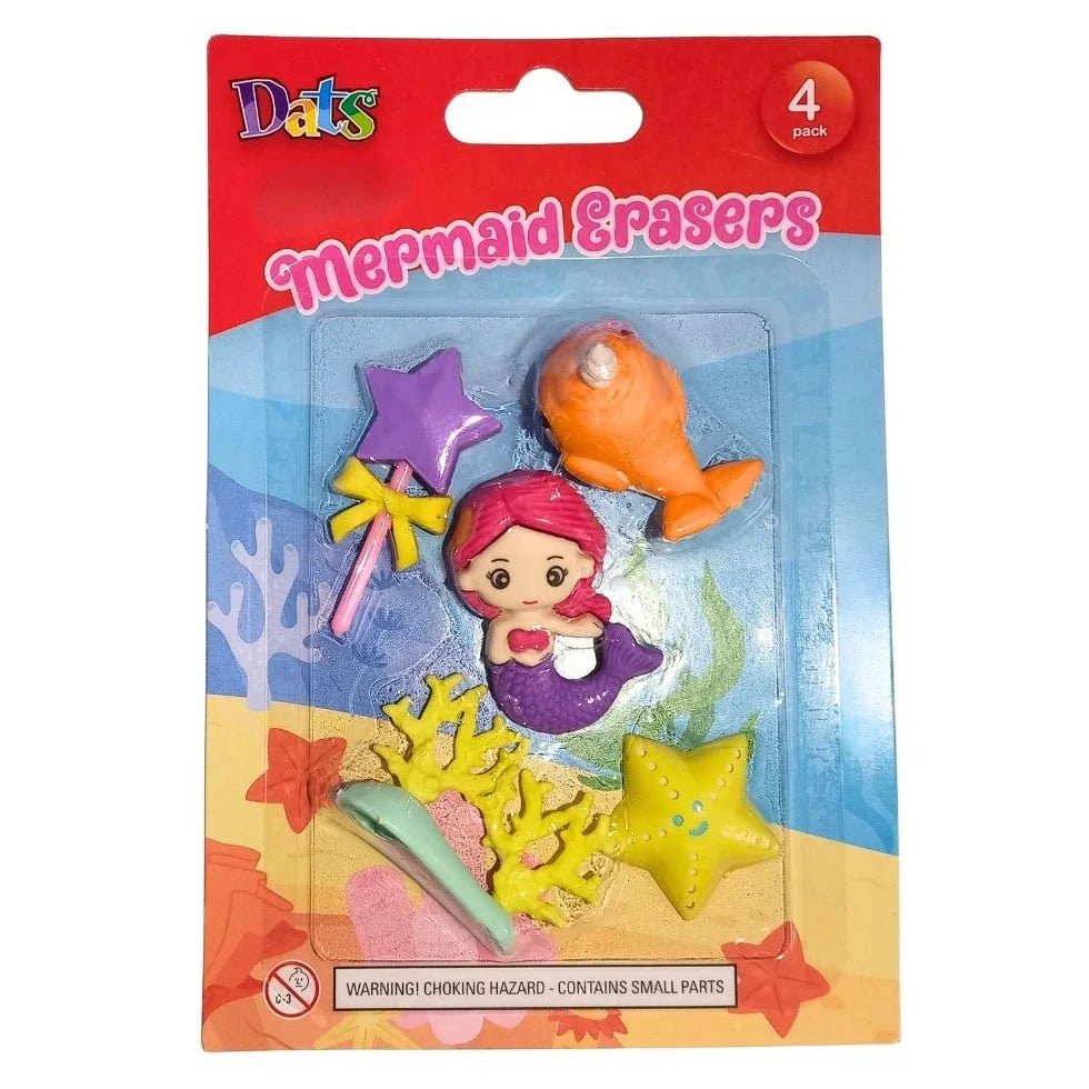 Mermaid Erasers 4pcs - Party Owls