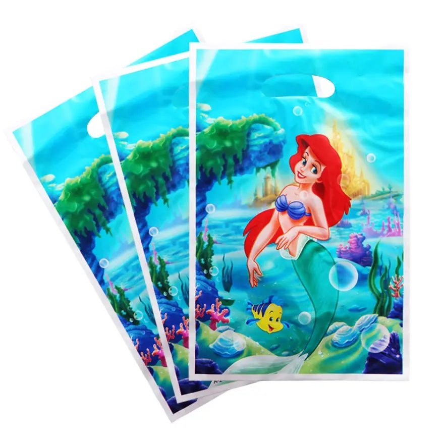 Mermaid Plastic Party Bags 10pk - Party Owls