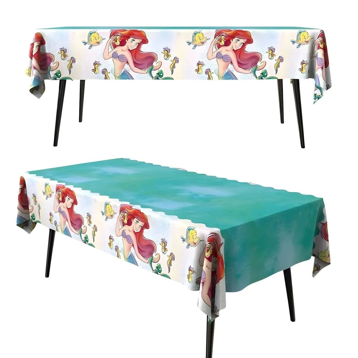 Mermaid Plastic Table Cover 137cm x 183cm Tablecloth - Party Owls