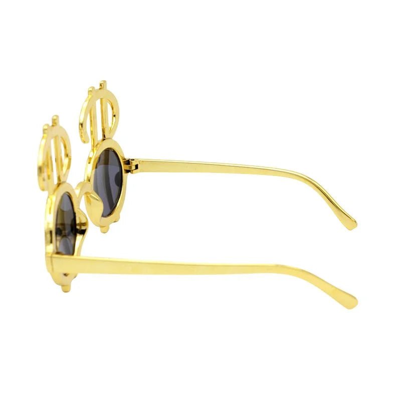 Metallic Gold Dollar Sign Party Glasses - Party Owls